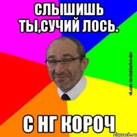 Слышишь ты,сучий лось. С НГ короч