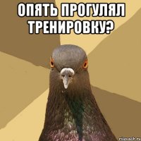 опять прогулял тренировку? 