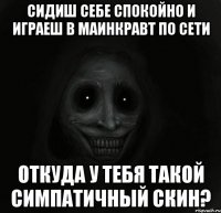 сидиш себе спокойно и играеш в маинкравт по сети откуда у тебя такой симпатичный скин?