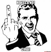 Не YES а NO! СУКА!