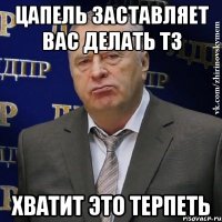 Цапель заставляет вас делать ТЗ ХВАТИТ ЭТО ТЕРПЕТЬ