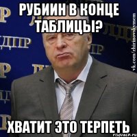 Рубиин в Конце таблицы? хватит это терпеть