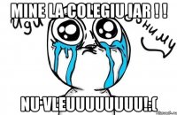 mine la colegiu iar ! ! nu vleuuuuuuuu!:(