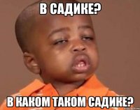 В садике? в каком таком садике?