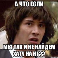 А ЧТО ЕСЛИ МЫ ТАК И НЕ НАЙДЕМ ХАТУ НА НГ??