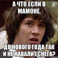 а что если в Мамоне, до нового года так и не навалит снега?