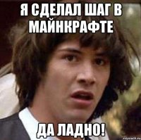 Я сделал шаг в майнкрафте ДА ЛАДНО!