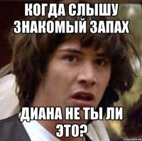 Когда слышу знакомый запах Диана не ты ли это?