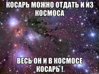 косарь можно отдать и из космоса весь он и в космосе косарь !