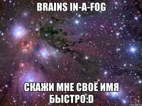 Brains In-A-Fog СКАЖИ МНЕ СВОЁ ИМЯ БЫСТРО:D