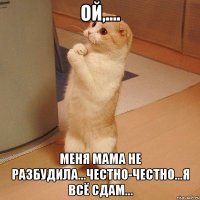 ой,.... меня мама не разбудила...честно-честно...я всё сдам...