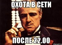 ОХОТА В СЕТИ ПОСЛЕ 22.00