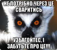 Не потрібно через це сваритись Узбагойтес, і забутьте про це!!!