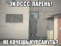 эй пссс, парень! не хочешь курсануть?