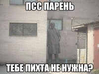 ПСС ПАРЕНЬ ТЕБЕ ПИХТА НЕ НУЖНА?