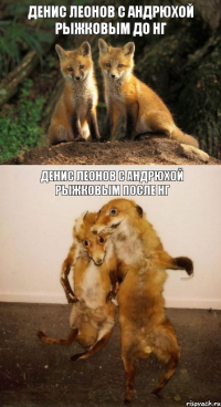 Денис Леонов с Андрюхой Рыжковым До НГ Денис Леонов с Андрюхой Рыжковым После НГ