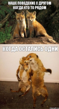 наше поведение с другом когда кто то рядом когда остались одни
