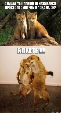 Слушай ты главное не нажирайся, просто посмотрим и пойдём, ок? БЛЕАТЬ!!!