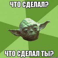 Что сделал? Что сделал ты?