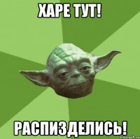 Харе тут! Распизделись!