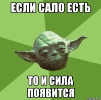 Если сало есть То и сила появится