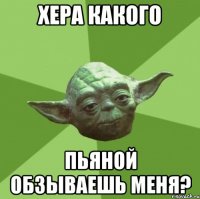 Хера какого Пьяной обзываешь меня?