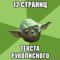 12 страниц текста рукописного