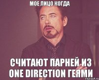 Мое лицо когда Считают парней из One Direction геями