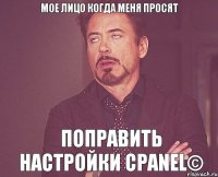 Мое лицо когда меня просят поправить настройки cPanel©