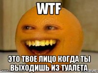 wtf это твое лицо когда ты выходишь из туалета