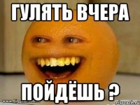 ГУЛЯТЬ ВЧЕРА ПОЙДЁШЬ ?