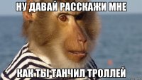 ну давай расскажи мне как ты танчил троллей