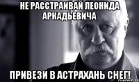 Не расстраивай Леонида Аркадьевича Привези в Астрахань снег!