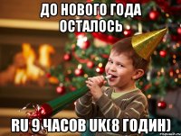 До Нового года осталось RU 9 часов UK(8 годин)