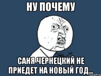 ну почему саня чернецкий не приедет на новый год...