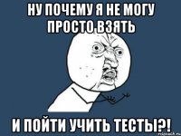 Ну почему я не могу просто взять и пойти учить тесты?!