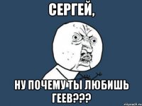 серГЕЙ, ну почему ты любишь геев???