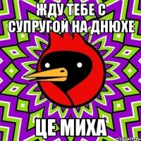 жду тебе с супругой на днюхе це миха