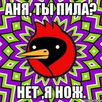 аня, ты пила? нет ,я нож.