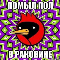 Помыл пол В раковине