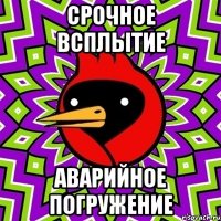 СРОЧНОЕ ВСПЛЫТИЕ АВАРИЙНОЕ ПОГРУЖЕНИЕ