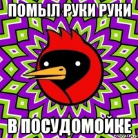 помыл руки руки в посудомойке