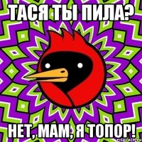 Тася ты пила? Нет, мам, я топор!
