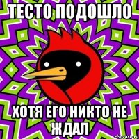 тесто подошло ХОТЯ ЕГО НИКТО НЕ ЖДАЛ