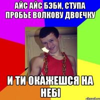 АЙС АЙС БЭБИ, СТУПА ПРОБЬЕ ВОЛКОВУ ДВОЕЧКУ и ТИ ОКАЖЕШСЯ НА НЕБІ