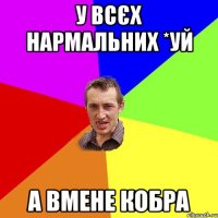 у всєх нармальних *уй а вмене кобра