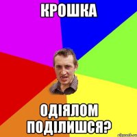 крошка одіялом поділишся?