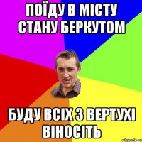 поїду в місту стану беркутом буду всіх з вертухі віносіть