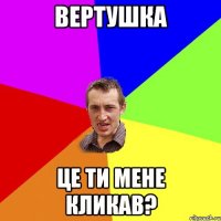 Вертушка це ти мене кликав?