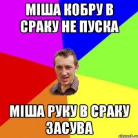 Міша кобру в сраку не пуска міша руку в сраку засува